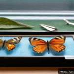 Home 19 곤충 표본 제작 팁 - A detailed close-up of an entomologist’s workspace in a well-lit, organized room tailored for insect...